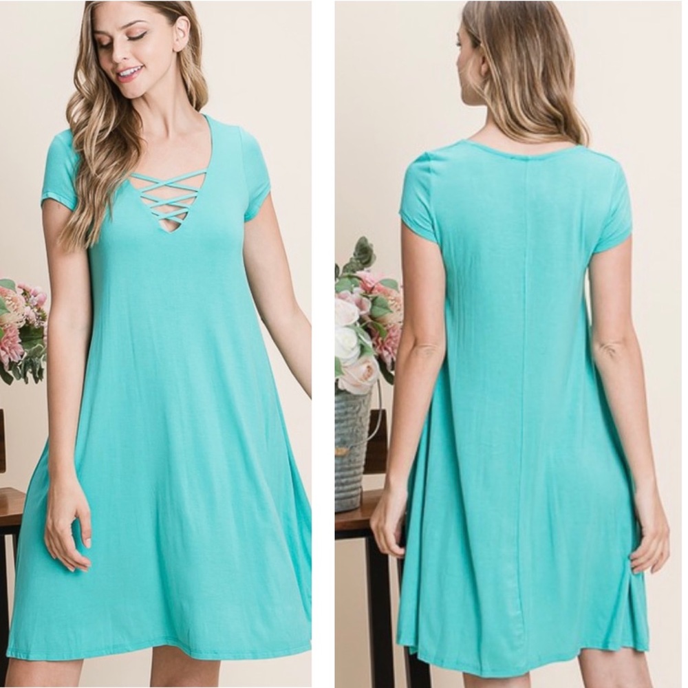 Criss cross swing dress (2 colors)